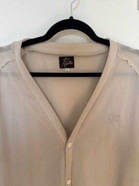 Needles Poly Mesh V Neck Cardigan S
